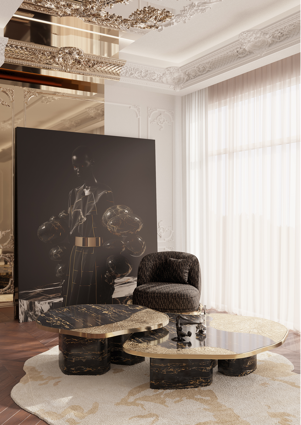 Black Luxe Armchair