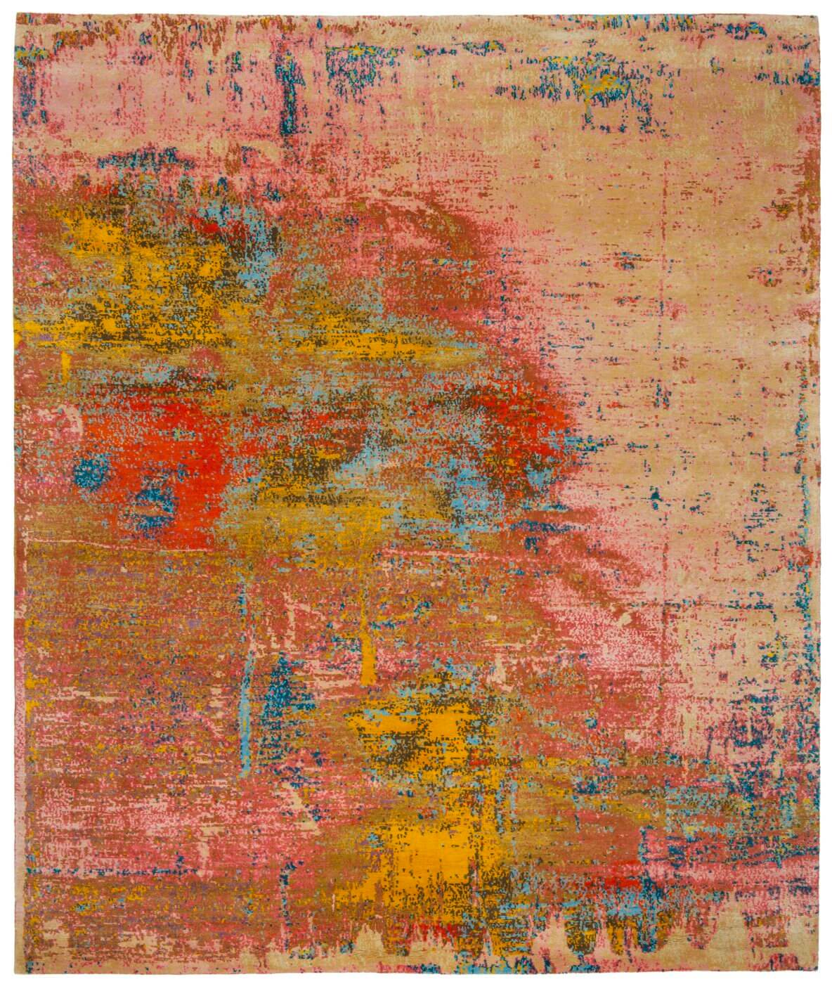 Artwork 22 Multicolor Pink Rug