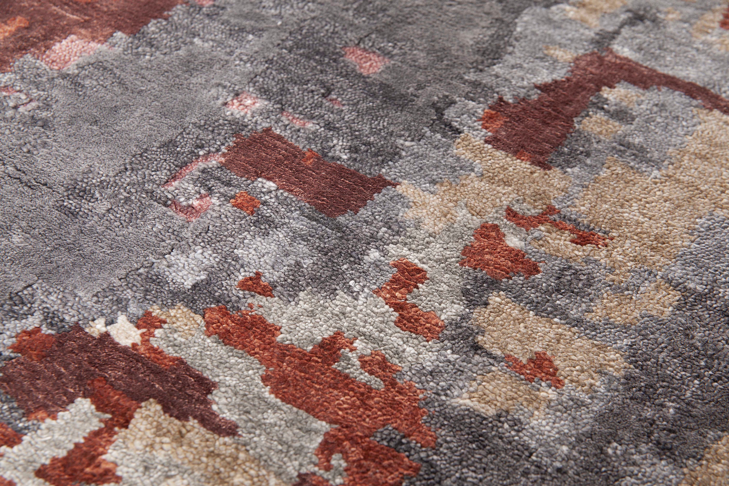 Hand-Knotted Abstract Rug