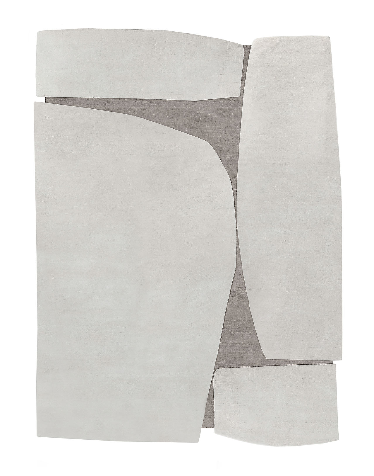 Shaped Gray Rug | Size: 270 x 360 cm