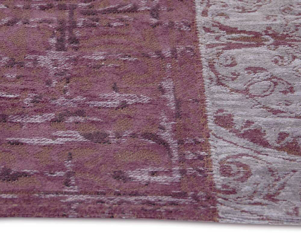 Patchwork Rug Multi Pale Purple ☞ Size: 140 x 200 cm