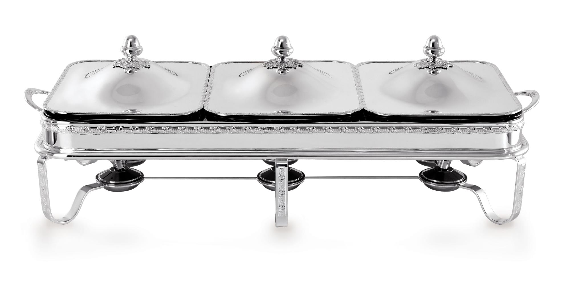 Royal 3-Section Silver Chafing Dish