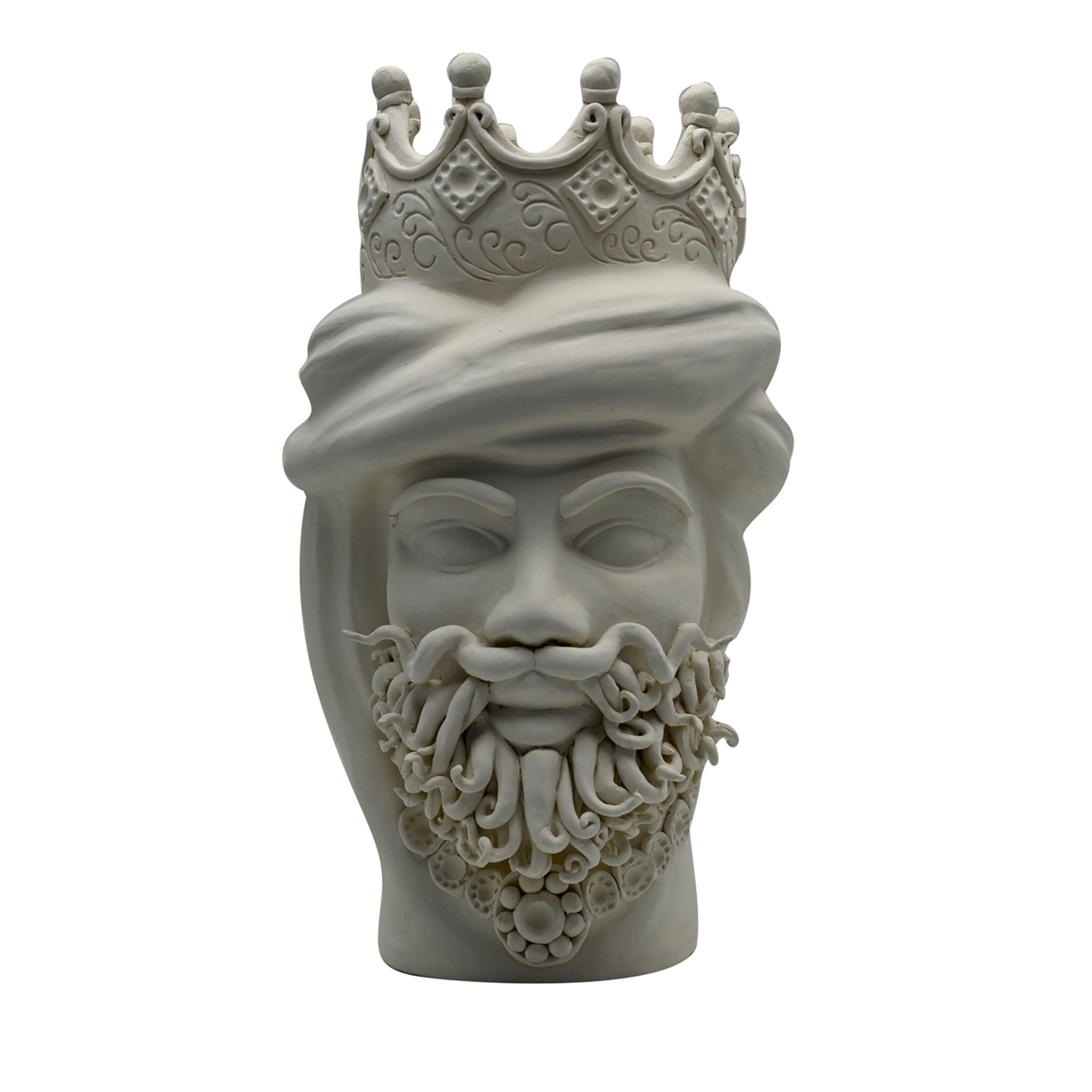 Grey Handcrafted Moor's Sculpture