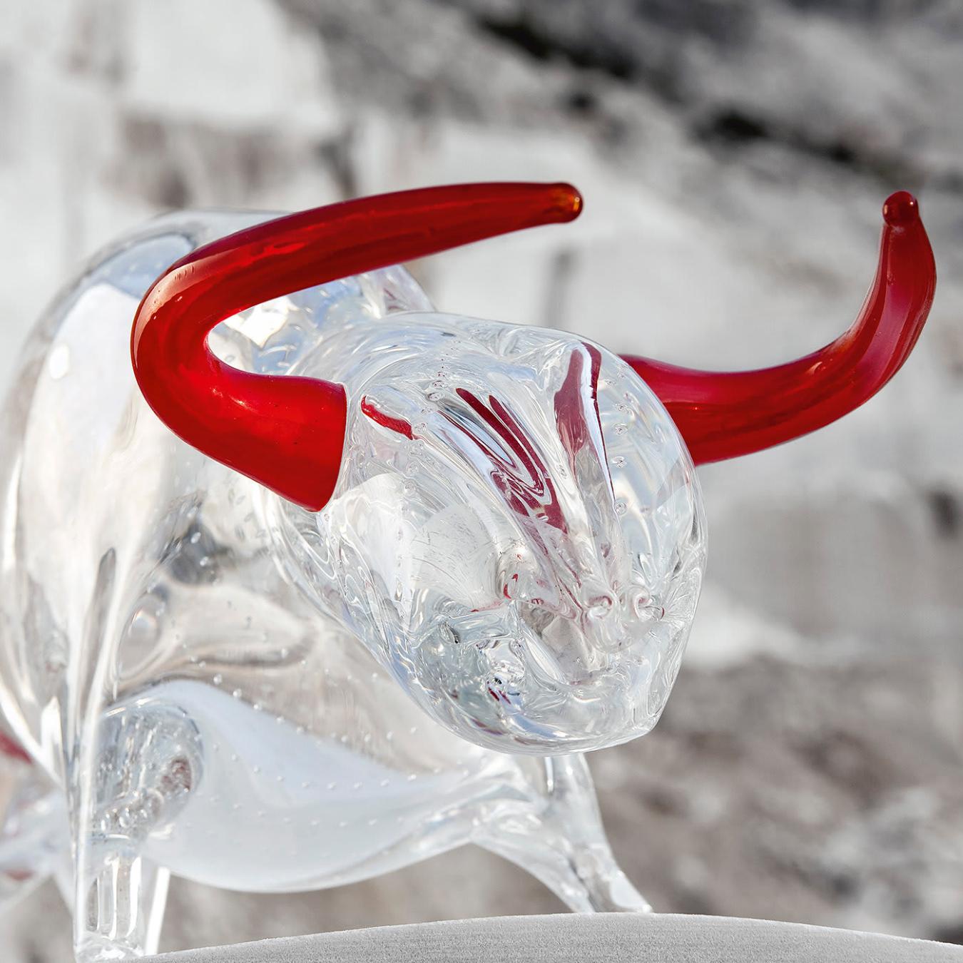 Glass Bull Figure