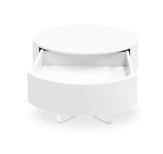 Nimbus White Bedside Table