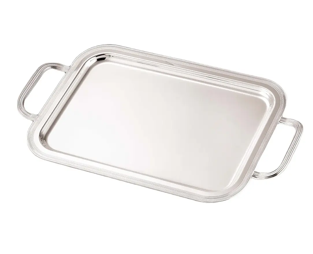 Medici Silver Serving Tray with Handles