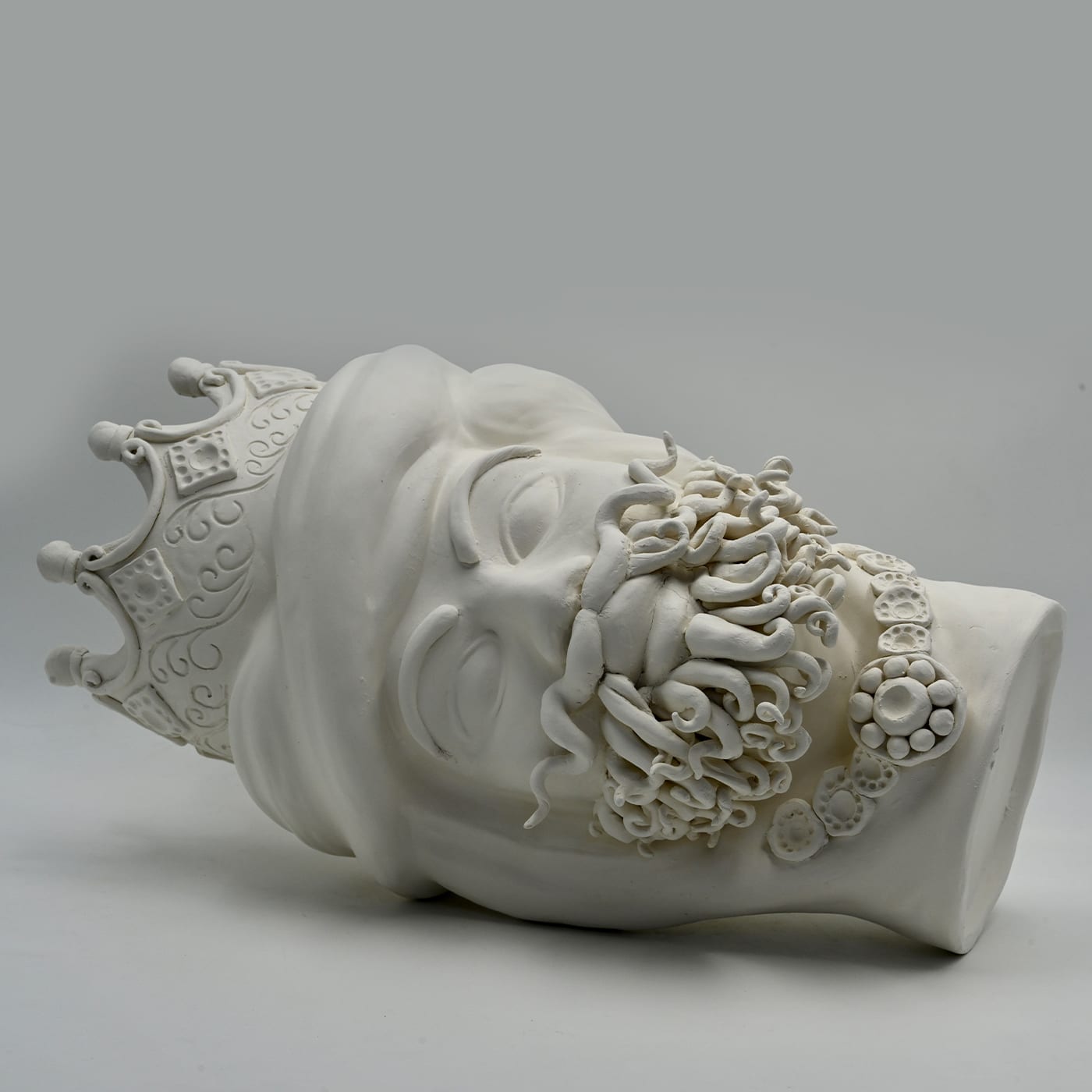 Grey Handcrafted Moor's Sculpture