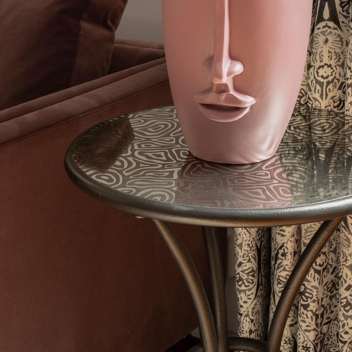 Coralia Cocktail Table Verre Eglomise