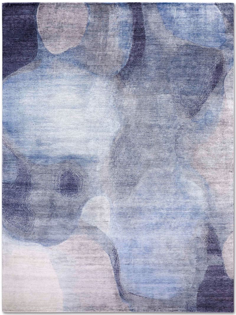 Blue / Grey Handmade Luxury Rug | Size: 365 x 457 cm