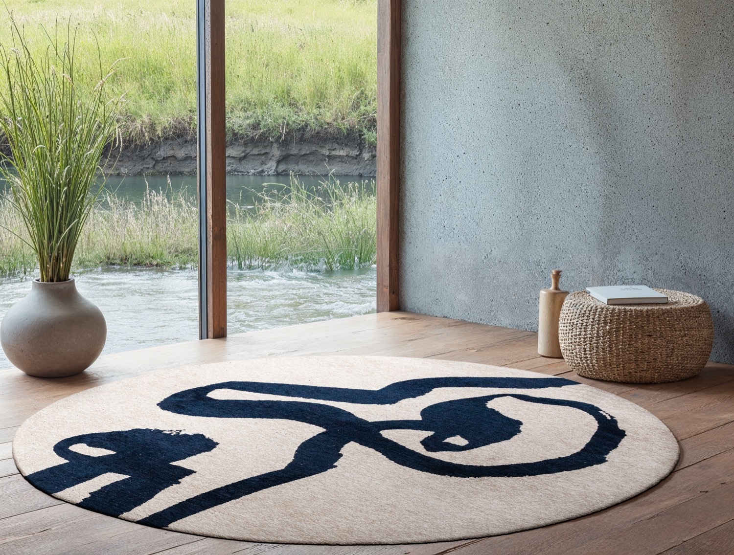 Sea Ink 9849 Round Rug
