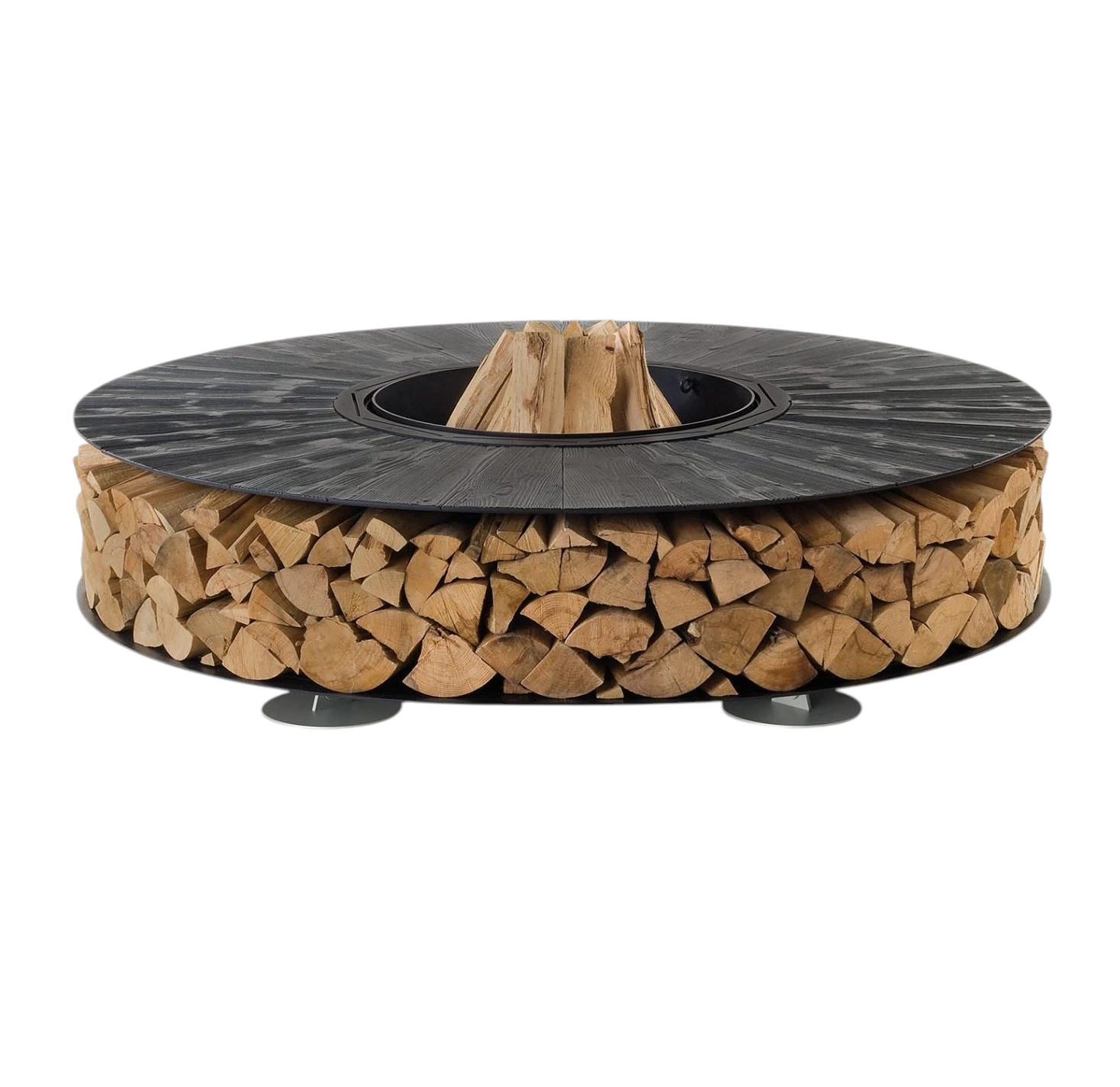 Zero Black Texture Fire Pit