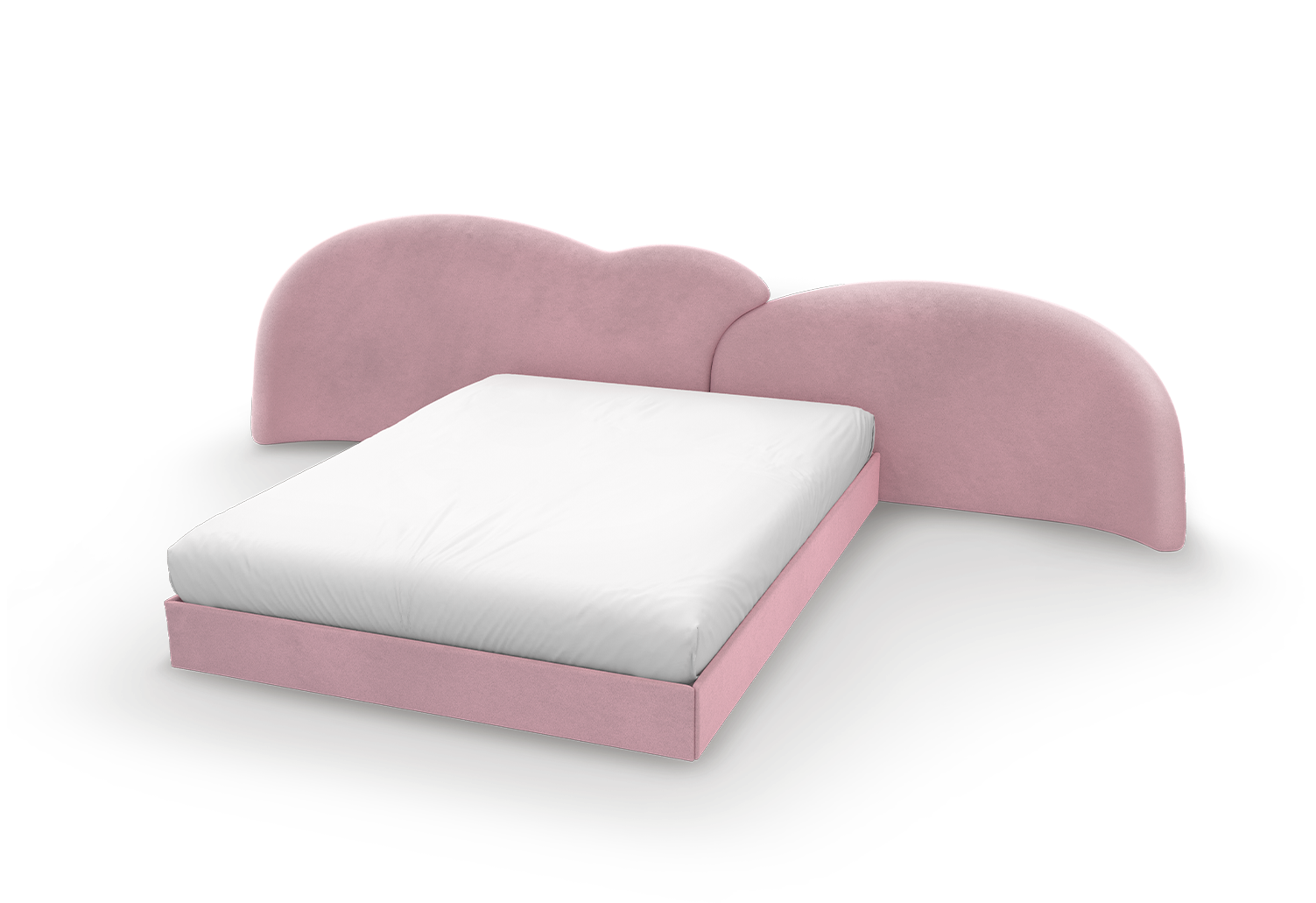 Fluffy Sky 2 Pink Children's Bed