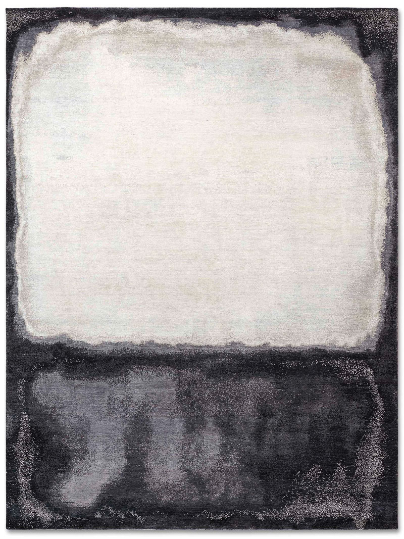 White Grey Hand-Woven Rug