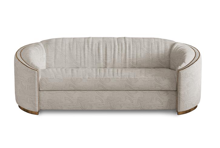 Premium Beige Curved Sofa