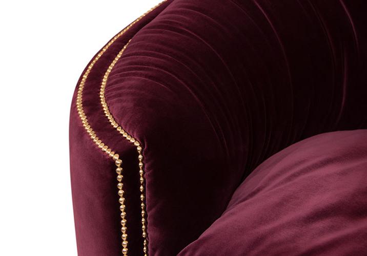 Premium Red Curved Sofa