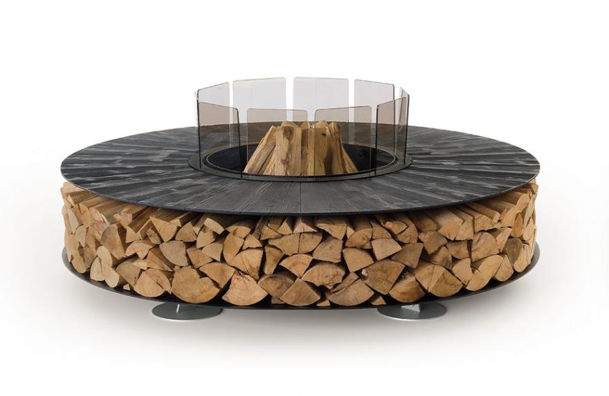 Zero Black Texture Fire Pit