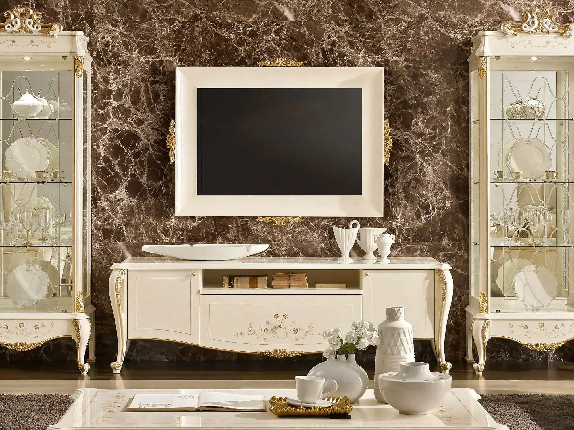 Ivory TV Stand