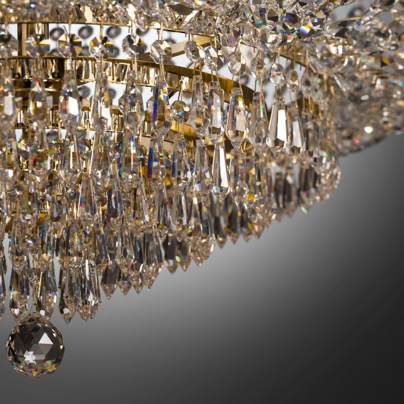 Luxury Crystal Chandelier in Soft Gold Finish