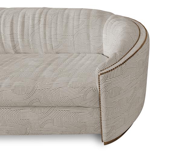 Premium Beige Curved Sofa
