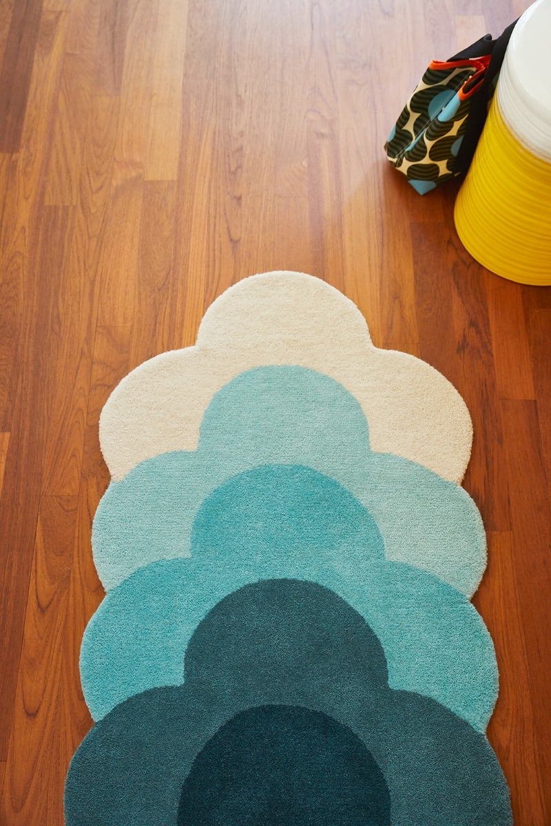 Optical Flower Teal 061207 Rug