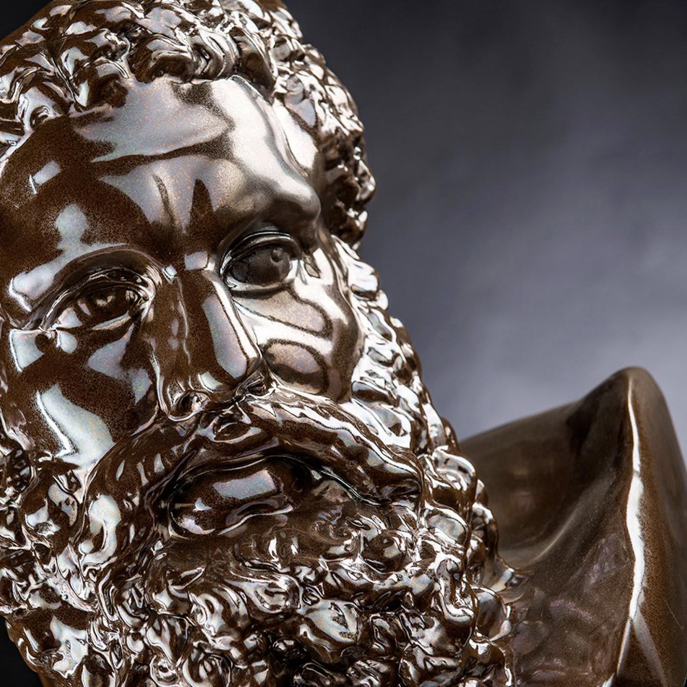 Hercules Ceramic Bust Sculpture