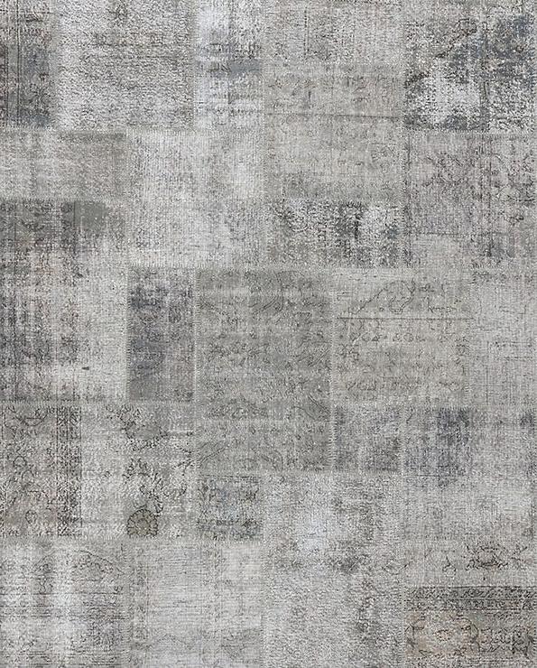 Light Gray Patchwork Rug