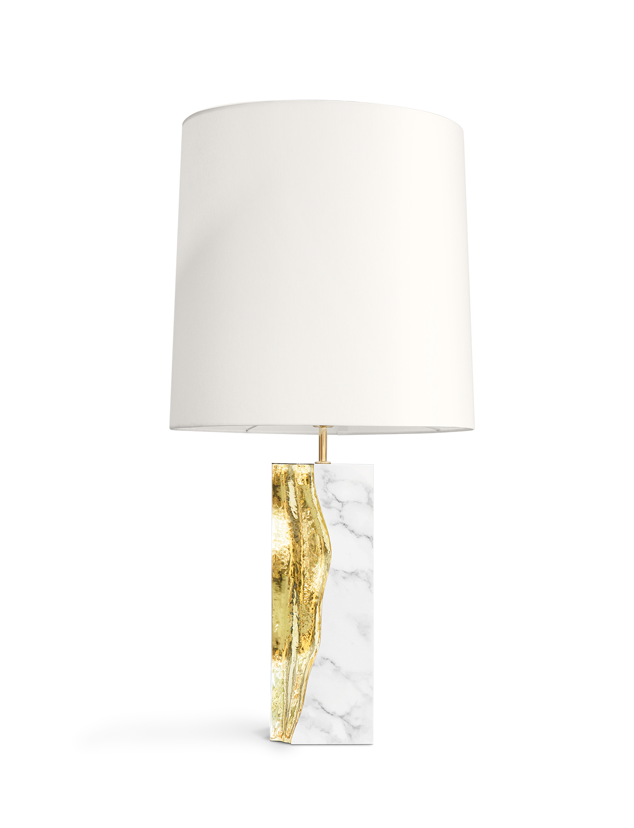 Glacier Carrara Marble Table Lamp