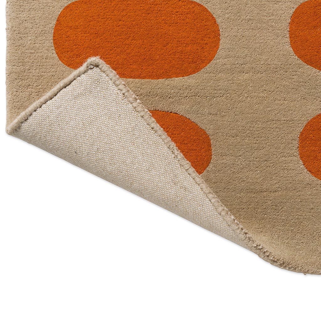 Optical Oval Orange/Sand 157703 Rug