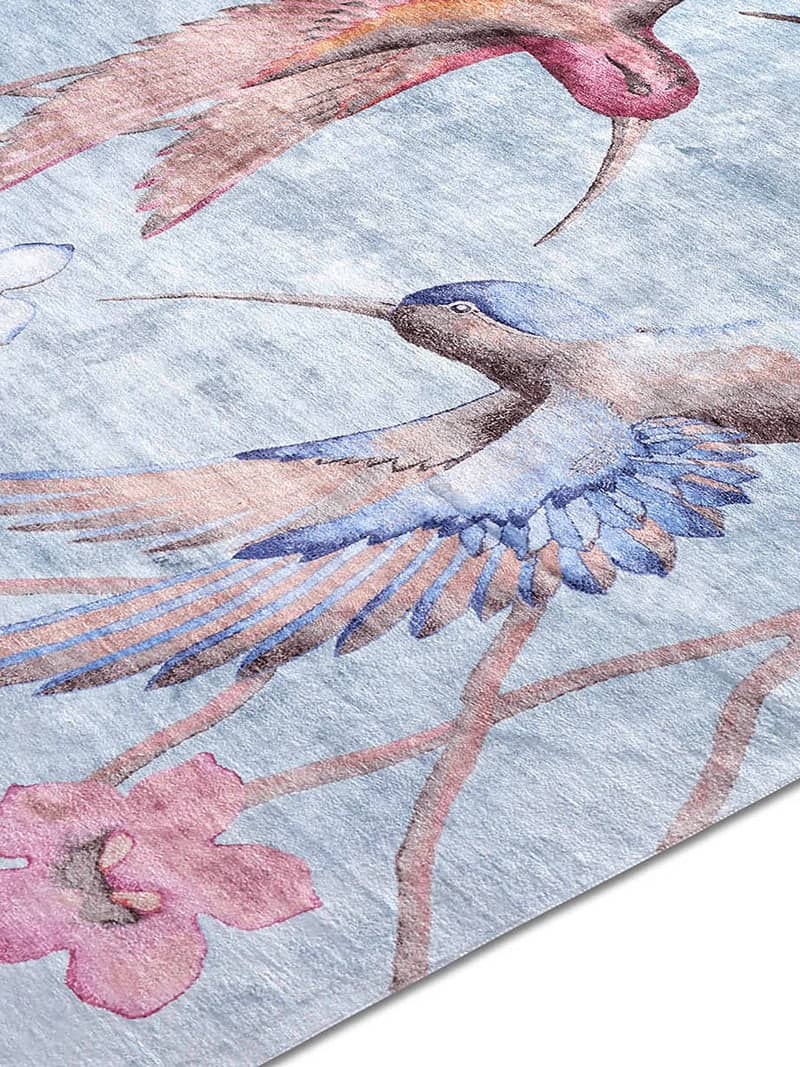 Hummingbirds Hand-Knotted Rug | Size: 274 x 365 cm