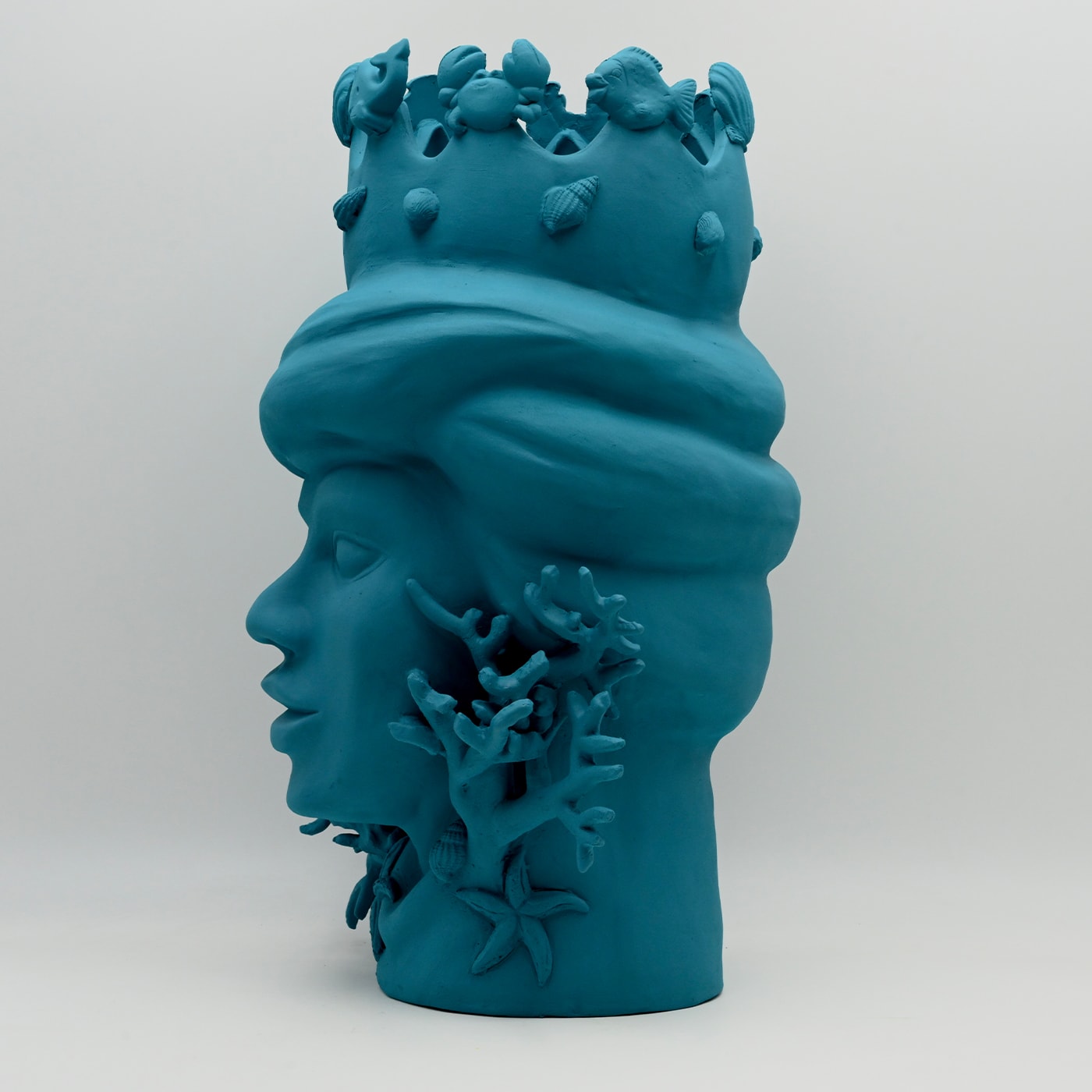 Teal Handmade Moor's Sculpture