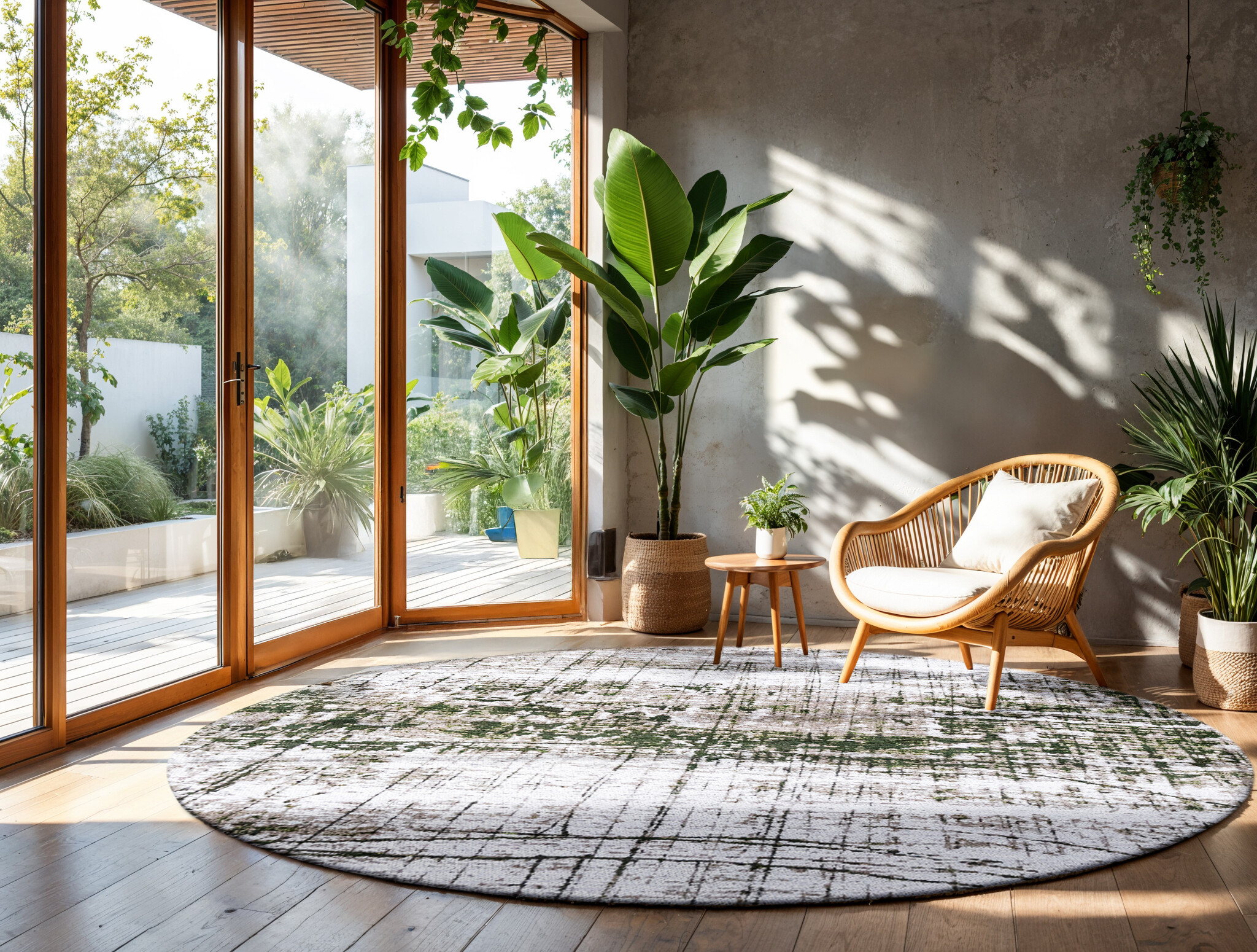 Central Green 9797 Round Rug