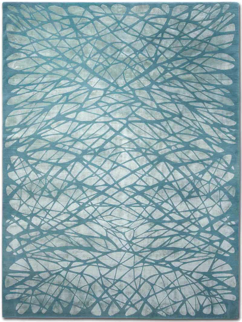 Dresden Light Turquoise Hand-Knotted Rug