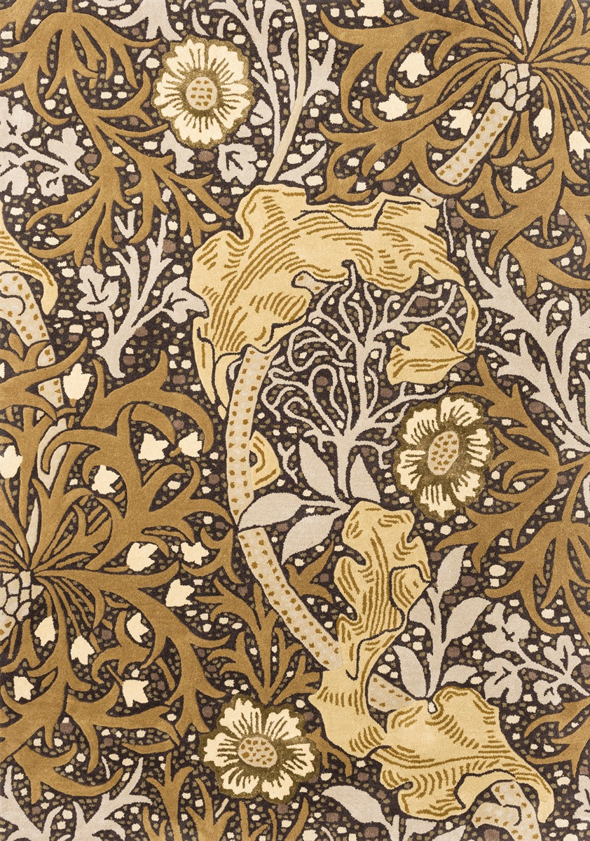 Seaweed Charcoal / Mustard 127006 Rug