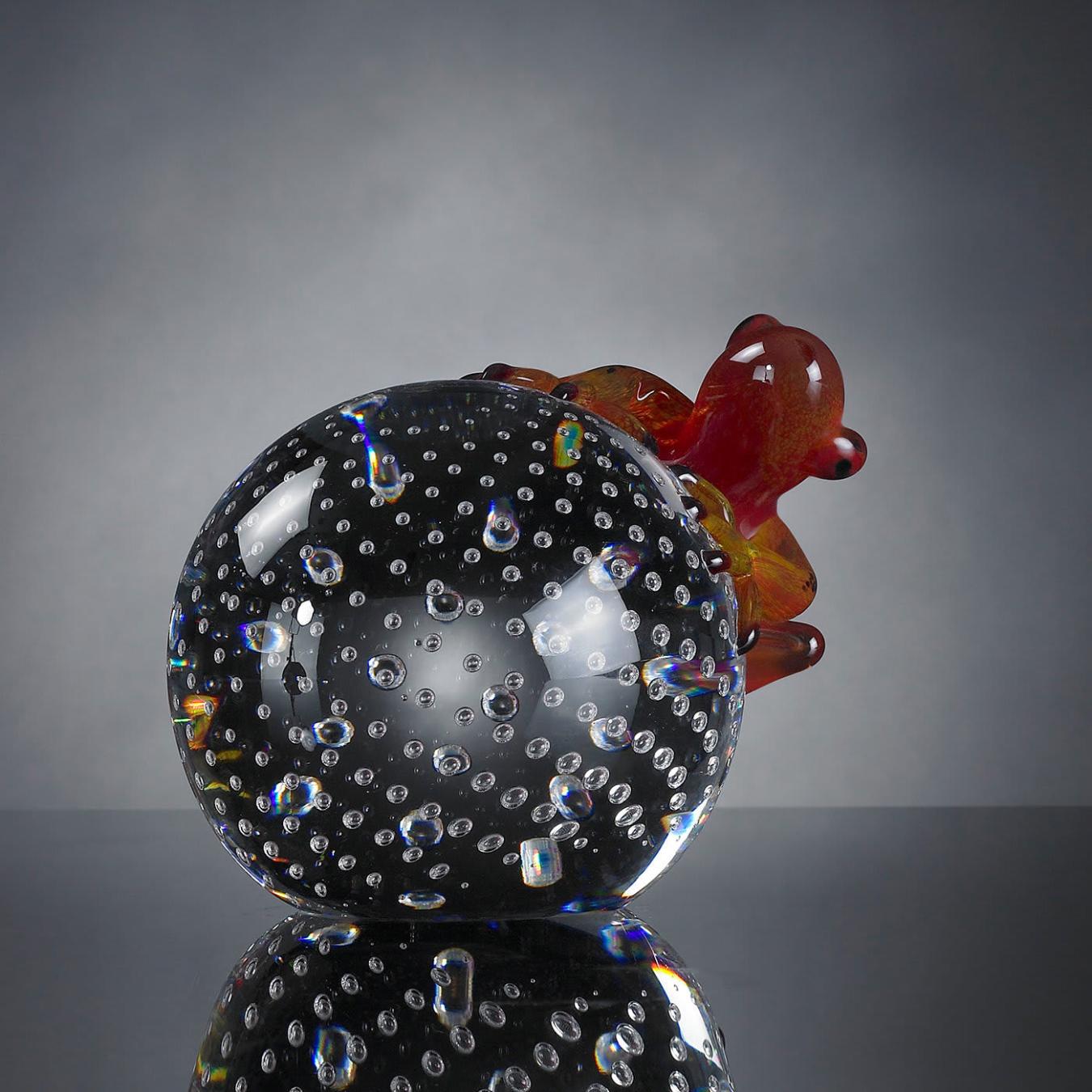 Red Frog on Sphere Figure