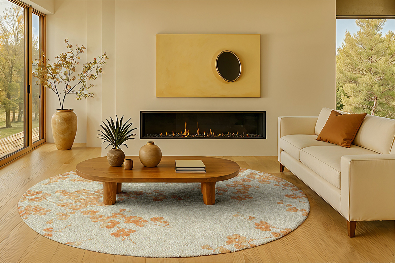 Petal Dew 9834 Round Rug