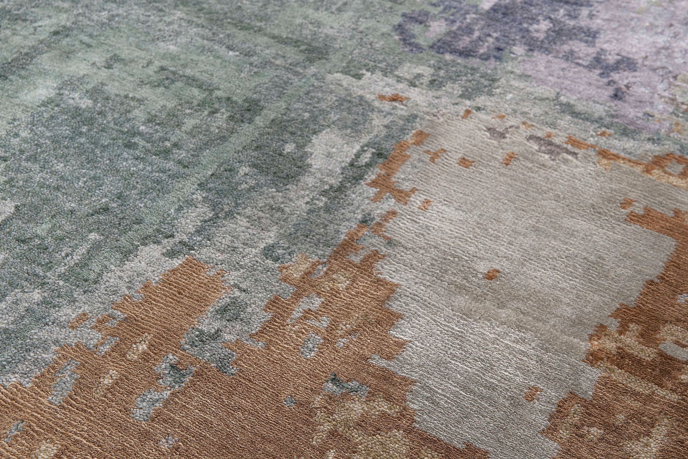 Hand-Knotted Abstract Multi Rug