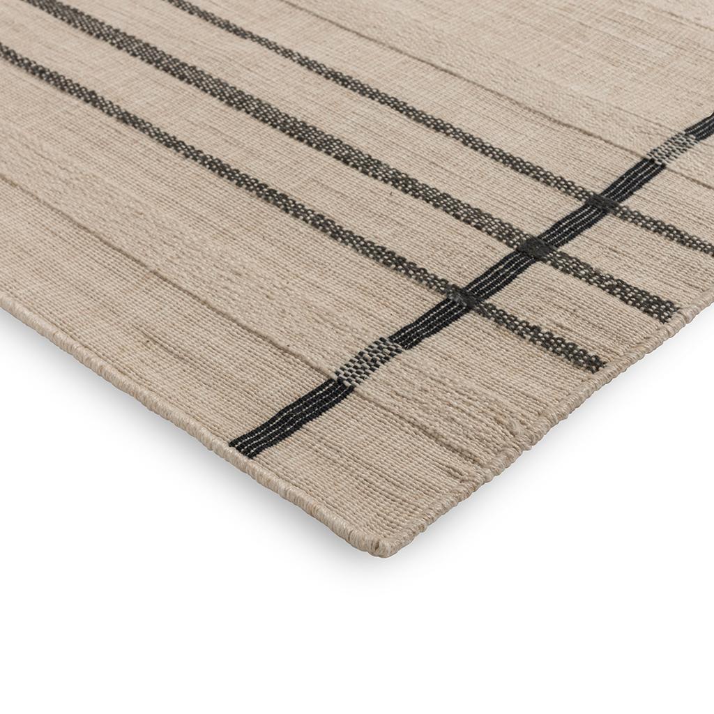 Zona Charcoal Line Outdoor Rug