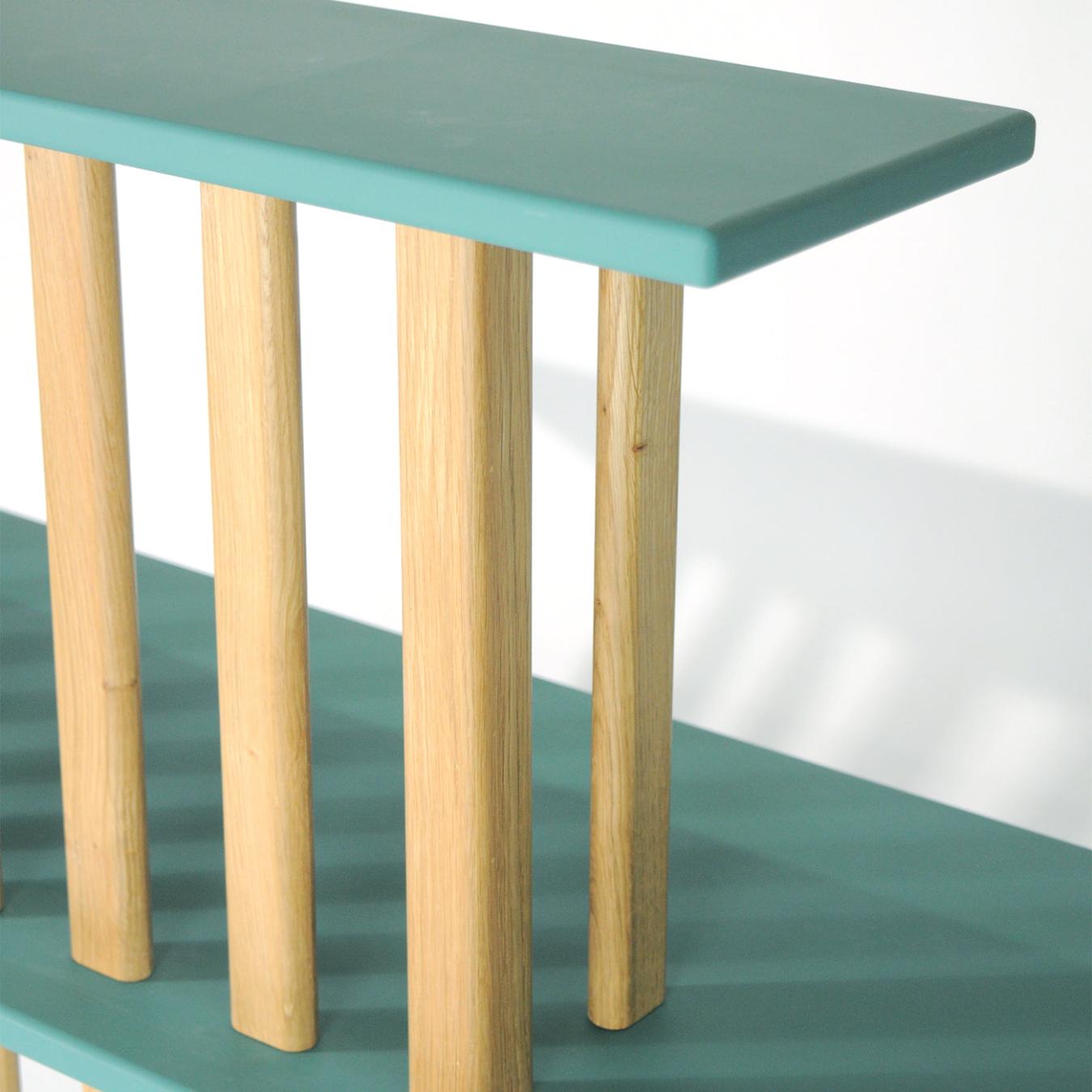 Green Two-Tier Console Table