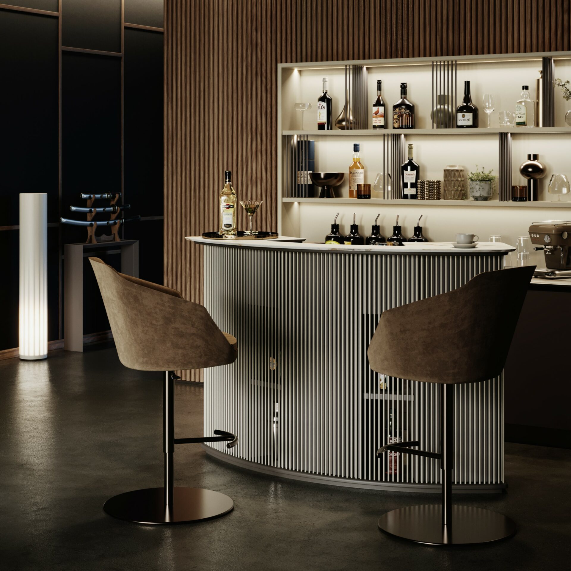 Edgar Swivel Stool - 1