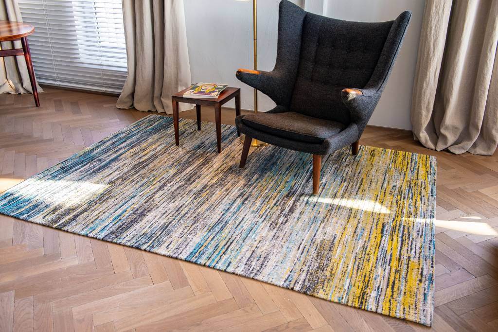 8873 Blue Yellow Mix Rug | Size: 230 x 330 cm