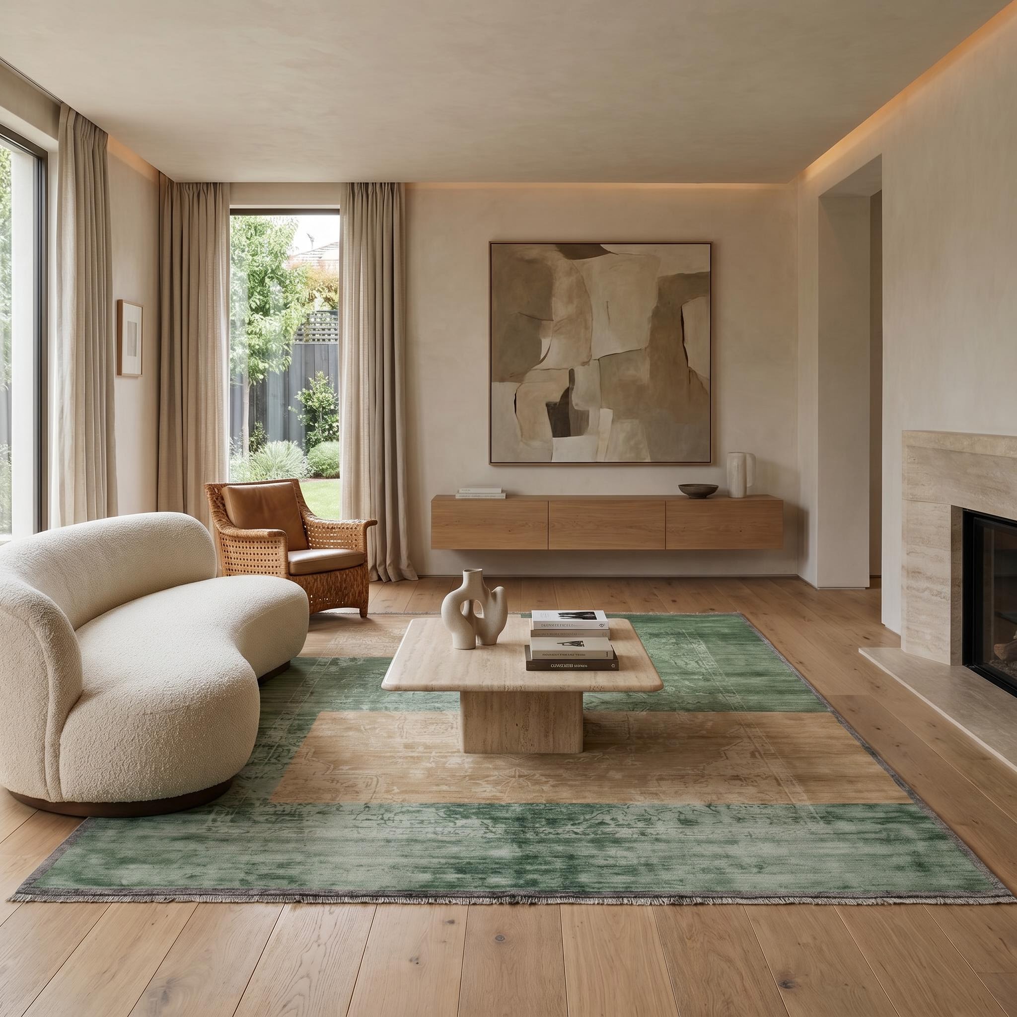 Sage Mosaic Green Rug