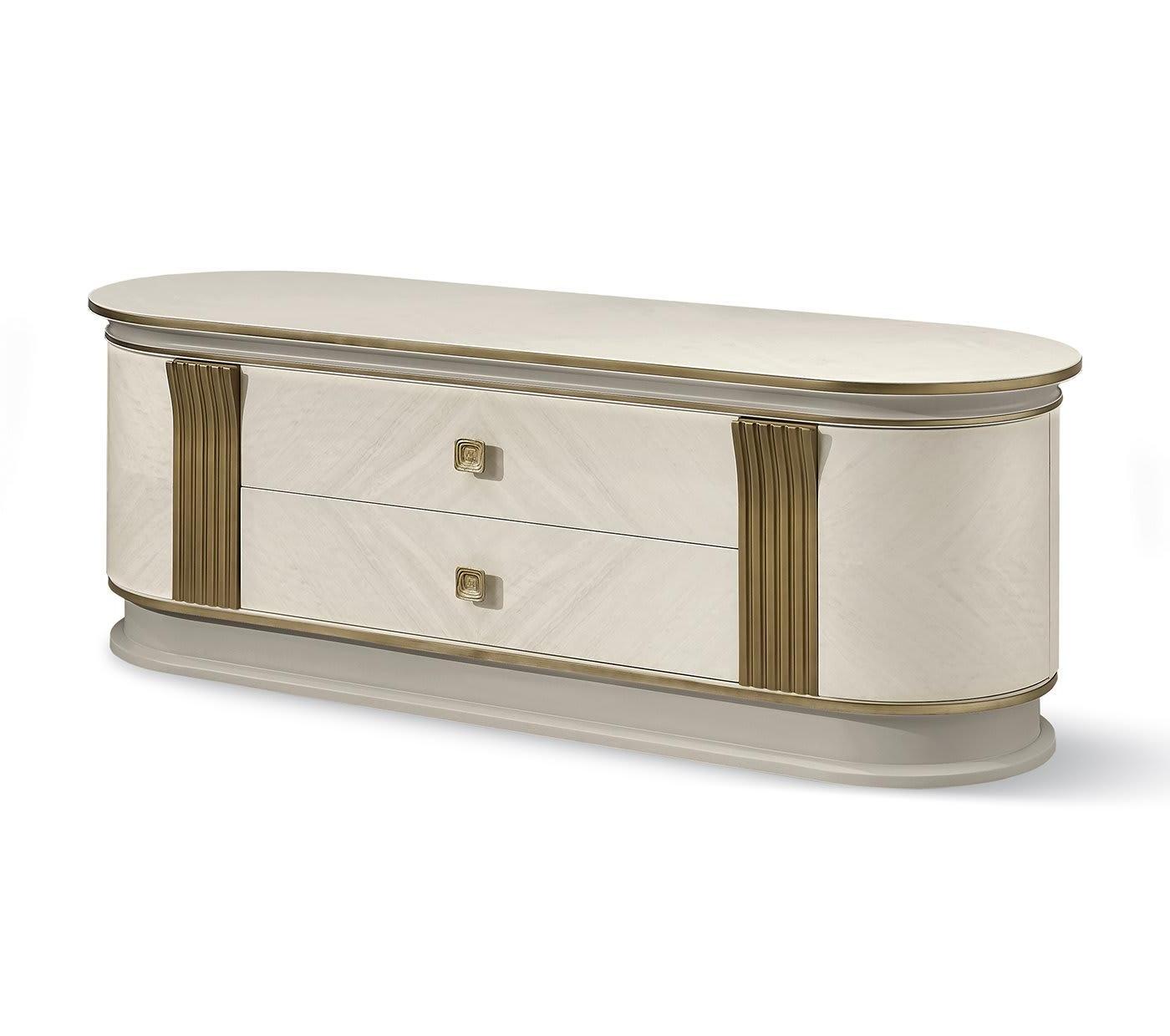 White/Gold Entertainment Unit