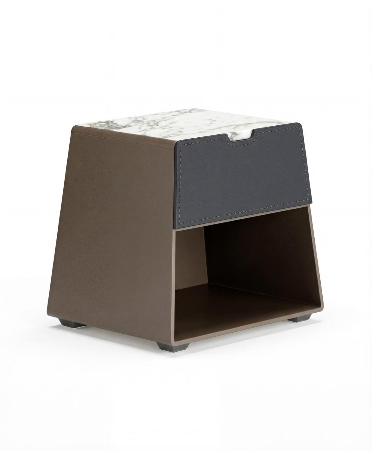 Mirzam Marble-Top Bedside Table