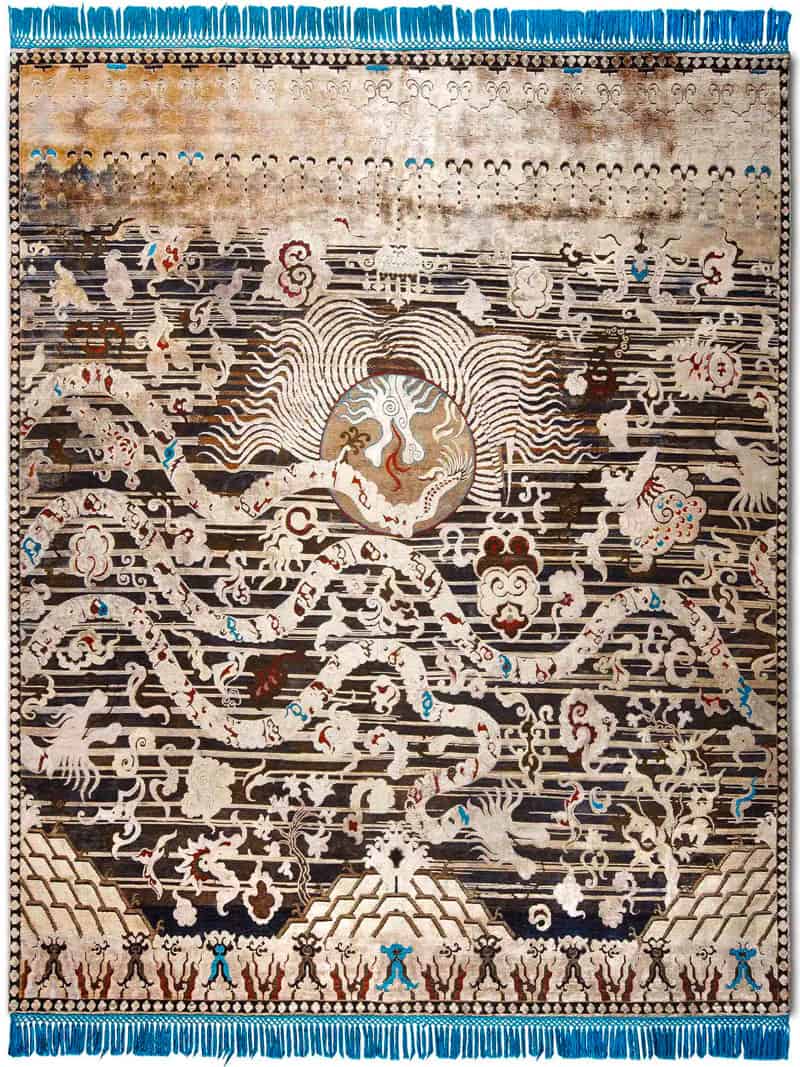 Dragon Hand-Knotted Rug | Size: 274 x 365 cm