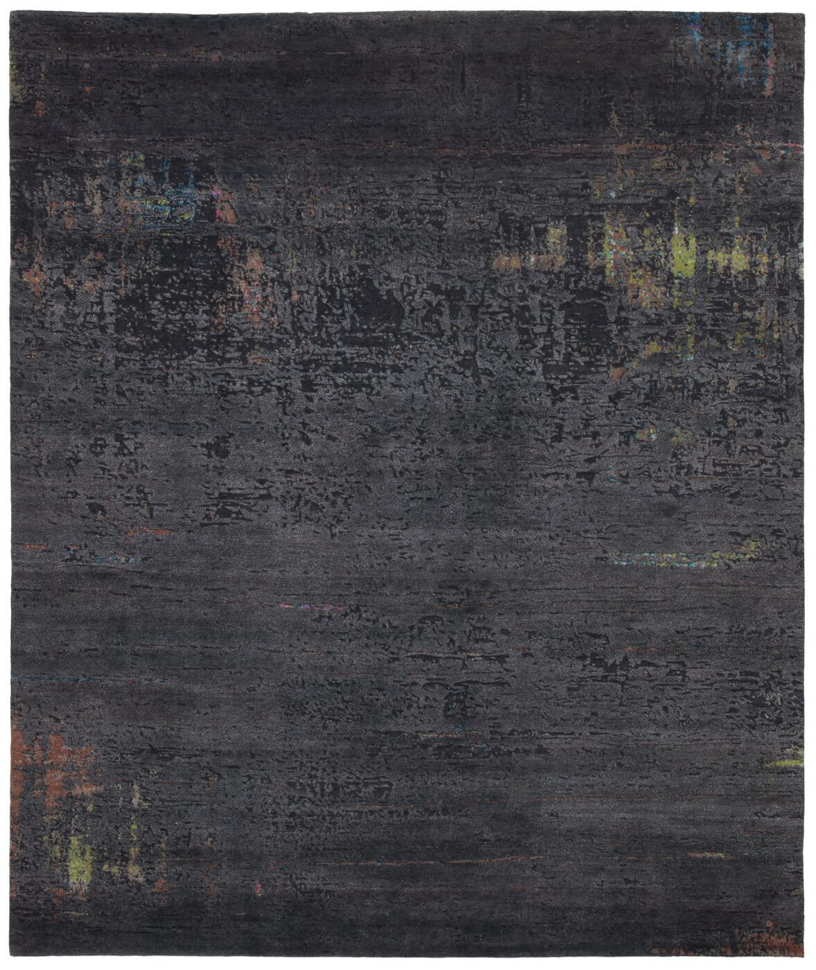 Artwork 9 Multicolor Black Rug