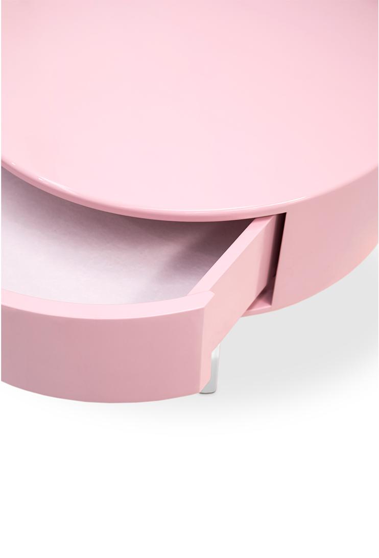 Nimbus Pink Bedside Table