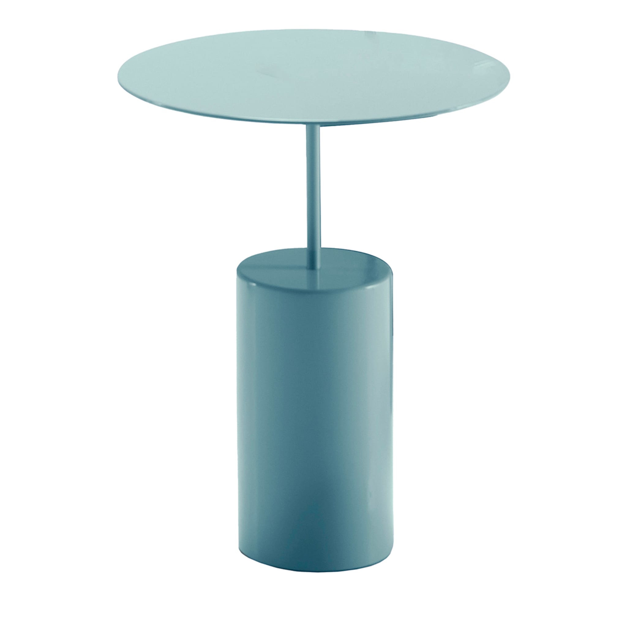 Cocktail Aquamarine Round Artisan Side Table