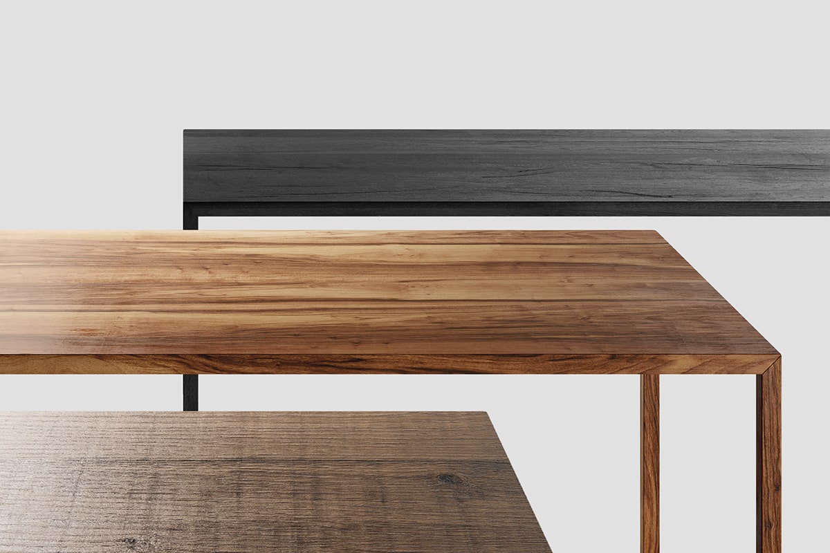 Tense Wood Table ☞ Colour: Carbonised Wood X094