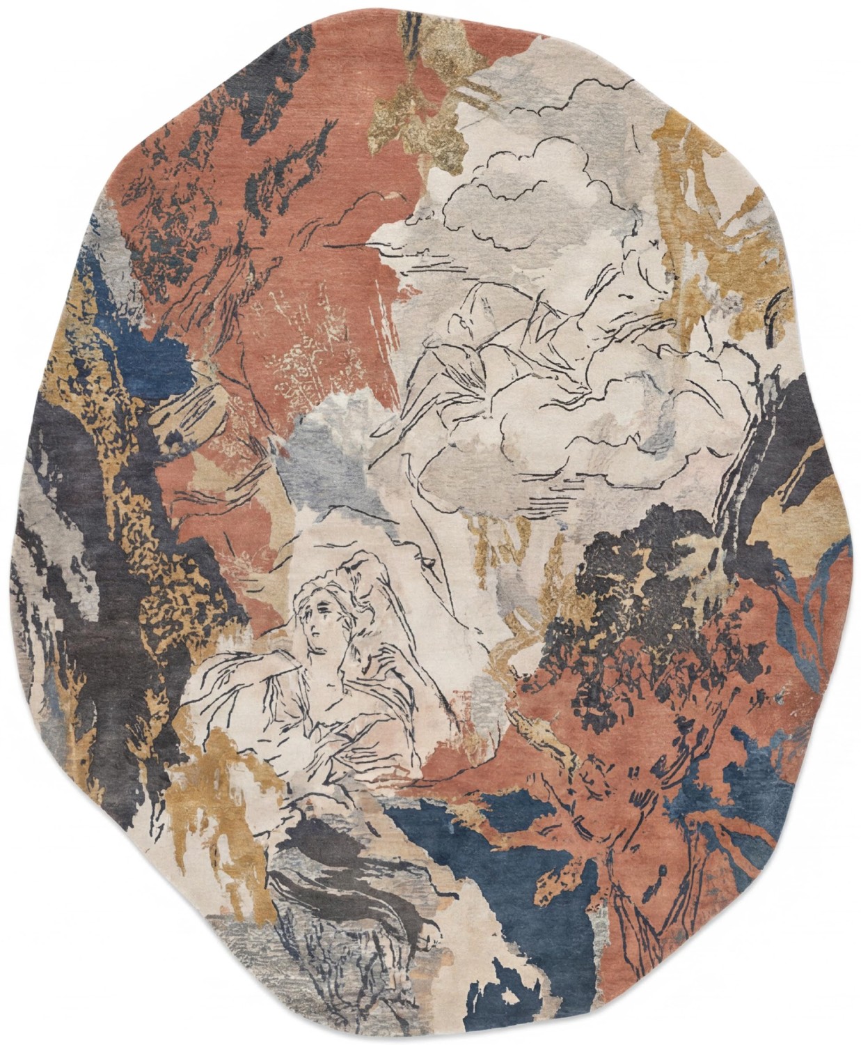 Stone Medallion Round Rug | Size: 300 × 400 cm
