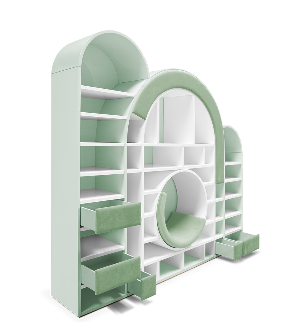 Sugar Rush Green Children's Bookcase